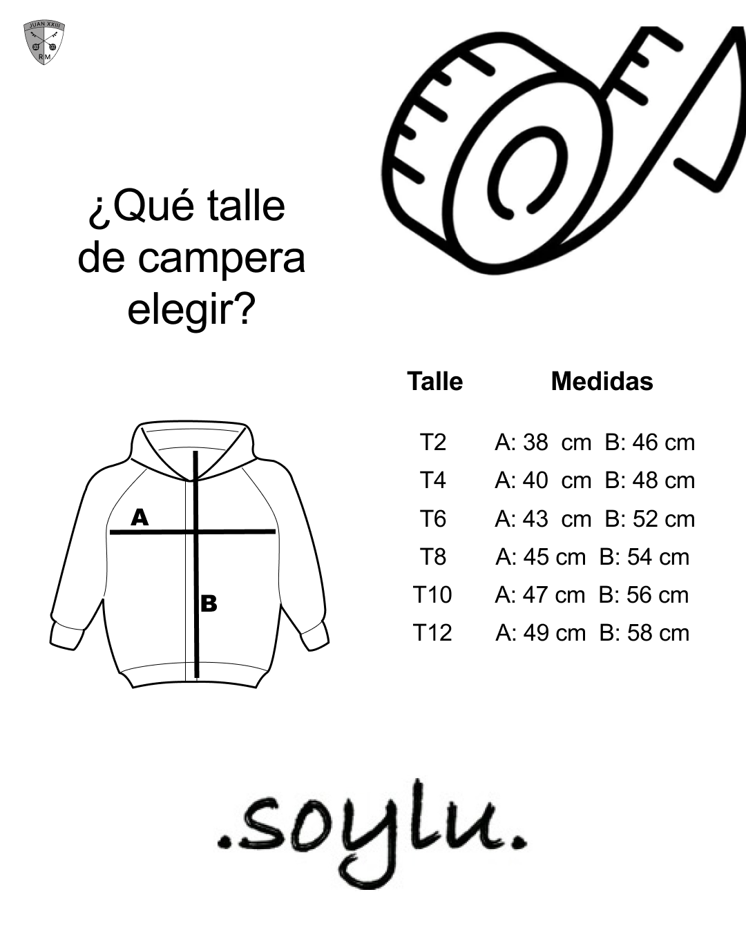 Medidas campera Juan XXIII